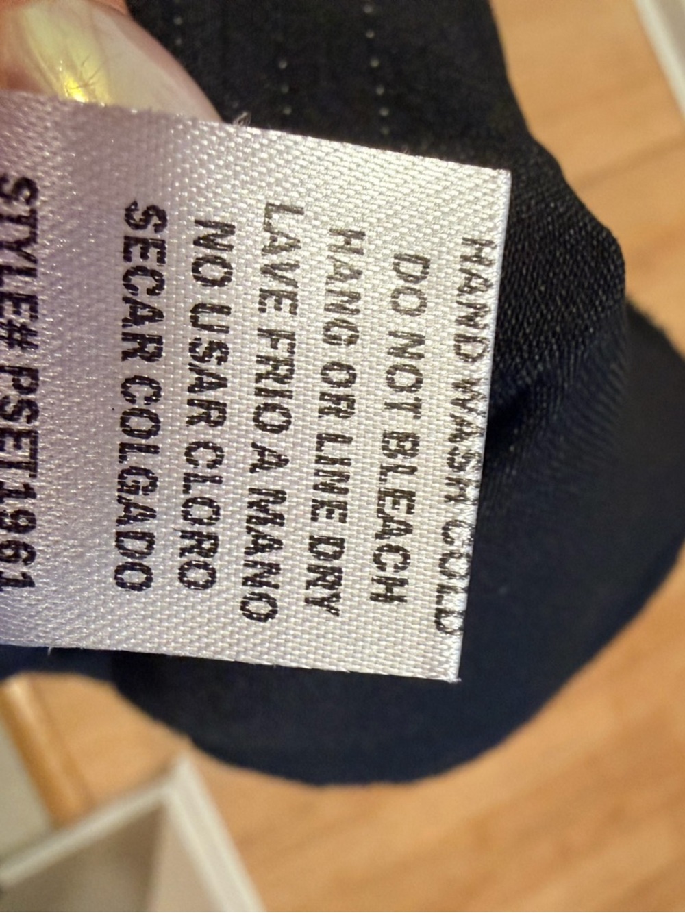 Black Track Pants with White Trim and Tie Hem - Picture 9 of 9